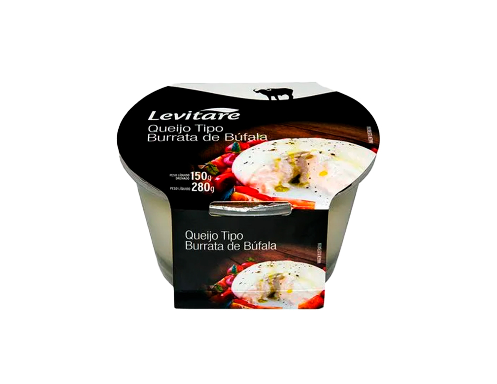 QUEIJO TIPO BURRATA DE BÚFALA LEVITARE 150 G (CX 6 UN)